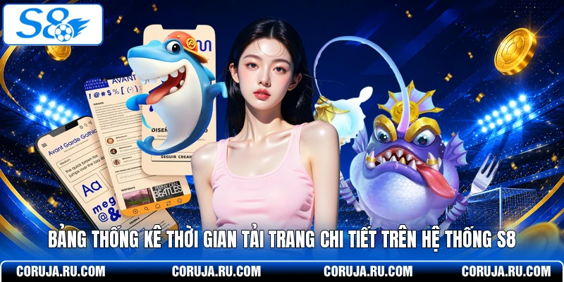 Bảng thống kê thời gian tải trang chi tiết trên hệ thống S8